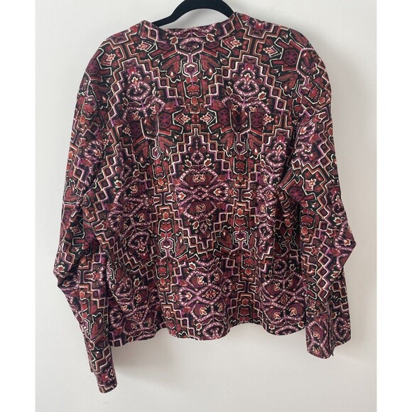 Women's Charter Club Woman light Jacket Floral Geometric Size 3X Cotton Spandex - Picture 4 of 8